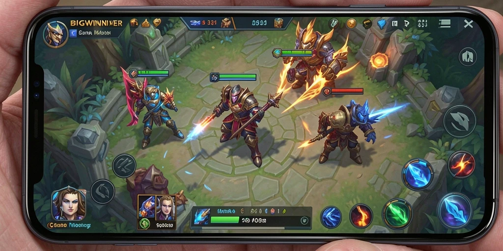 Tampilan gameplay menarik dari BIGWINNER yang menunjukkan pertempuran tim.