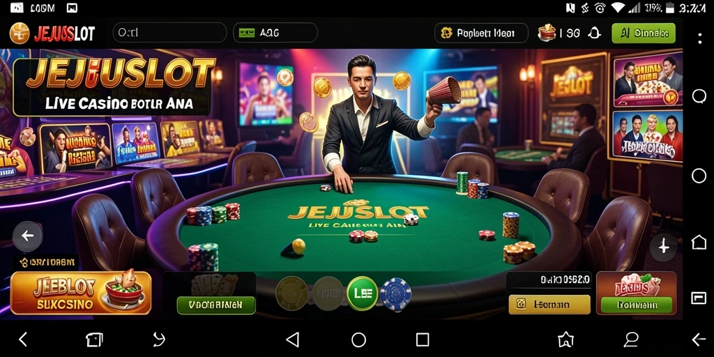 Tampilan gameplay JEJUSLOT yang menegangkan dan interaktif di Live Casino.
