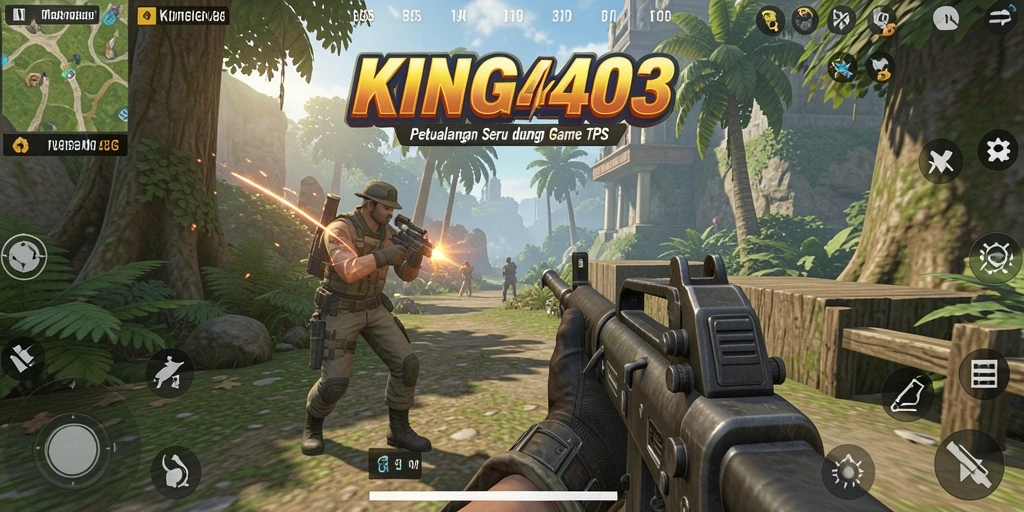 Tangkapan layar KING403 menampilkan aksi pertempuran seru di medan perang.