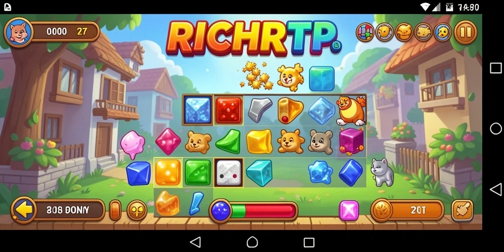 Tangkapan layar RICHRTP menampilkan gameplay puzzle yang menarik.