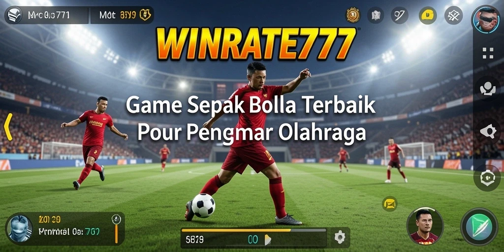Gameplay mendebarkan dalam <strong>WINRATE777</strong> dengan aksi sepak bola yang intens.