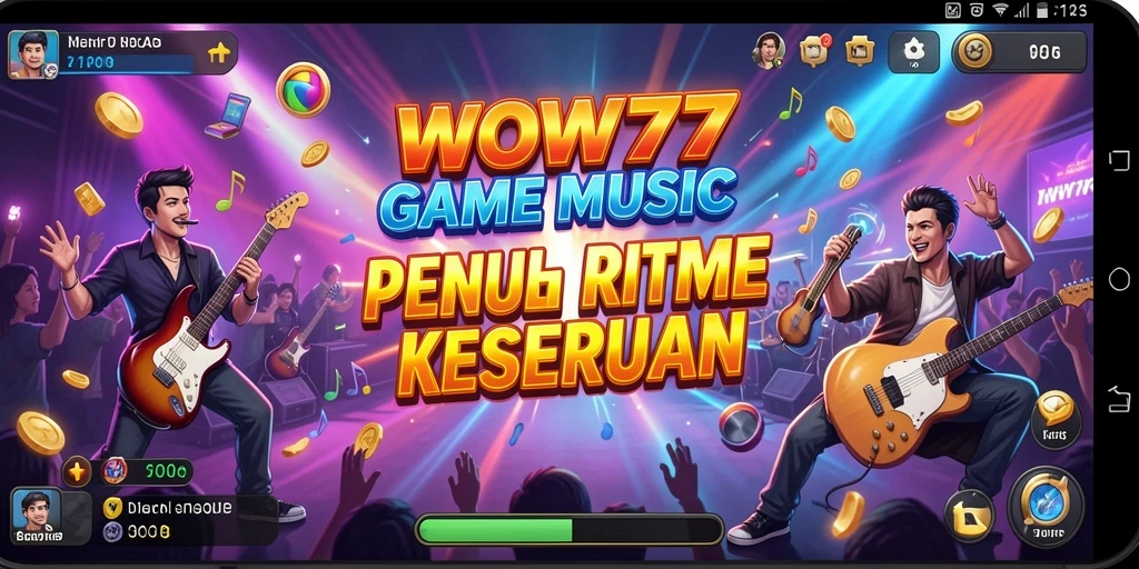 Tampilan gameplay WOW77 yang penuh warna dan dinamis.